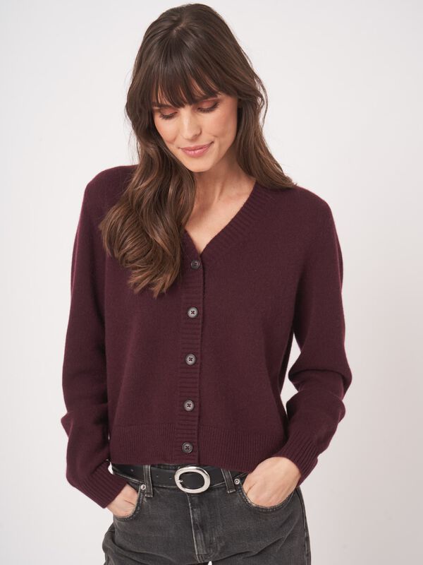 Classic button-up organic cashmere cardigan
