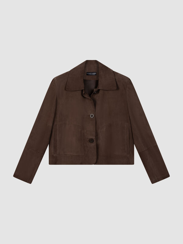 Soft Goat Suede Shirt Jacket